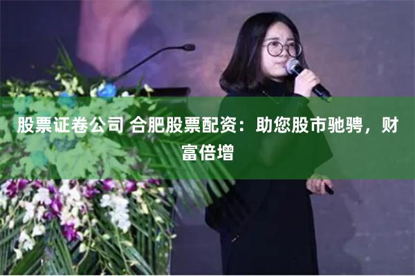 股票证卷公司 合肥股票配资：助您股市驰骋，财富倍增